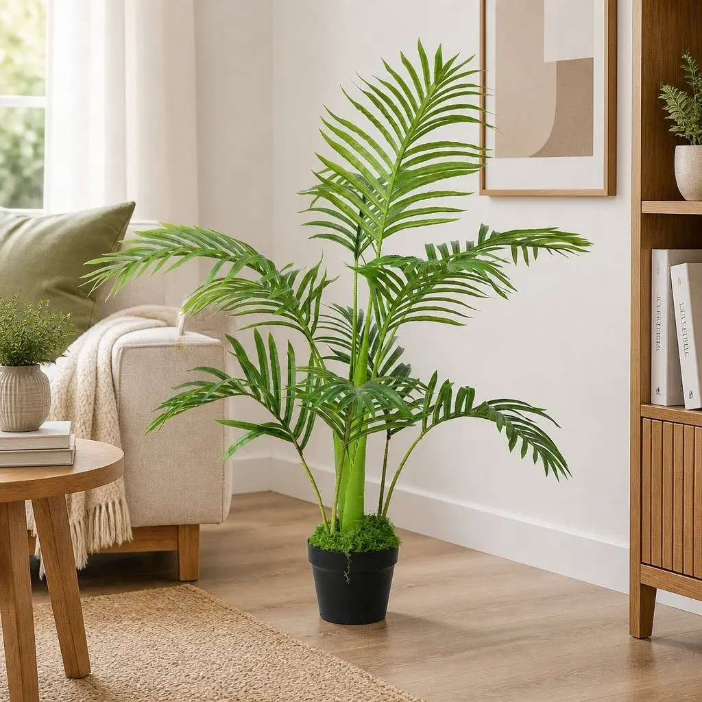 Artificial Oak Tree Indoor 95cm Green Silk Leaves Flexible Branches