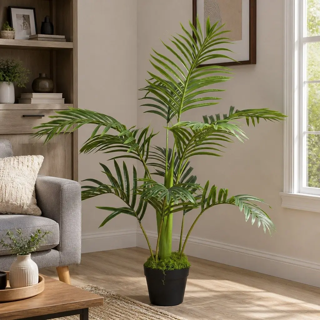 Artificial Oak Tree Indoor 95cm Green Silk Leaves Flexible Branches