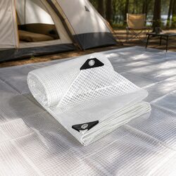 Heavy Duty Clear Tarpaulin 200GSM Waterproof All-Weather Camping Tarp 4.9m x