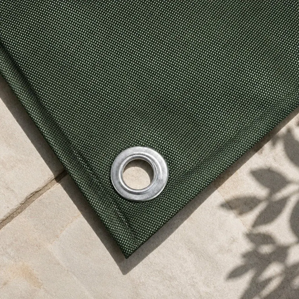 Heavy Duty Green Tarp Waterproof Outdoor Camping 4x3 Metre Polyester Canvas