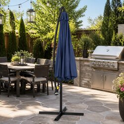 Reliable 3M Cantilever Umbrella with Solar Lights
