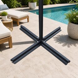 Navy Cantilever Umbrella: Practical Shade Solution