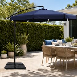 Dependable 3m Outdoor Umbrella with Strong Base