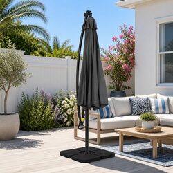 Quality Outdoor Umbrella with Solar Lighting