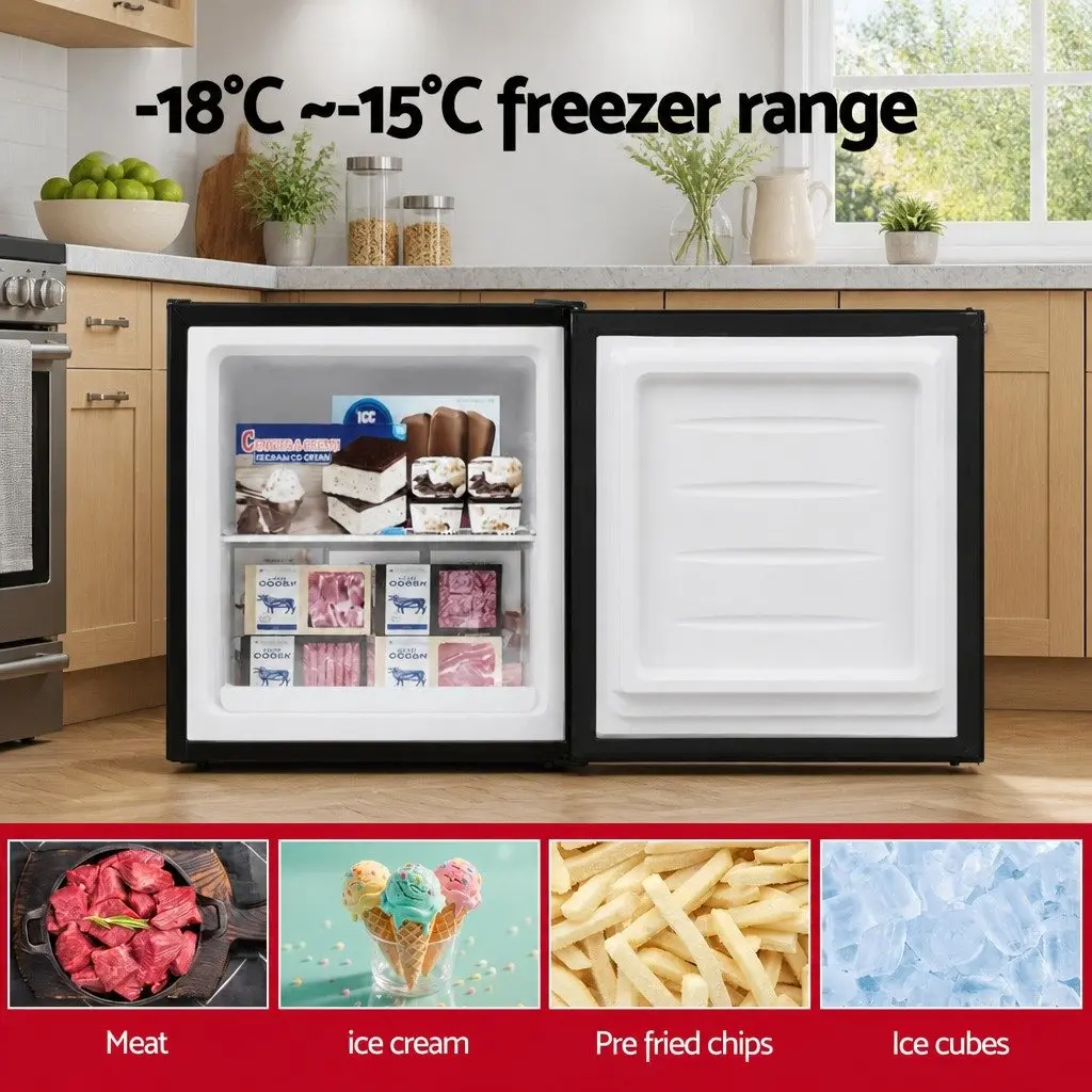 Upright Freezer Compact Vertical 31L Black