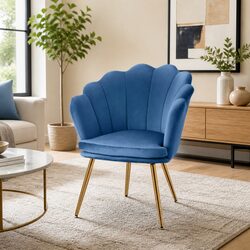 Comfortable Navy Velvet Armchair for Your Home