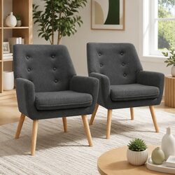 Charcoal Accent Chair: Strong Frame and Comfortable Padding