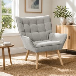 Comfortable and Elegant Grey Accent Armchair