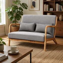 Light Grey Loveseat with Quality Design and Comfort