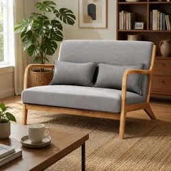 Light Grey Loveseat with Quality Design and Comfort