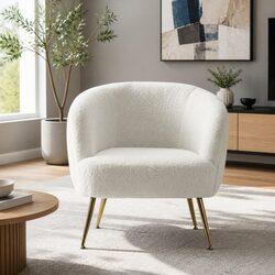 Comfortable and Practical Sherpa Accent Armchair