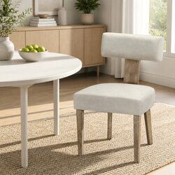 Comfortable and Stylish Beige Dining Chairs Set of 2