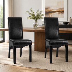 Comfortable and Stylish Dining Chairs Set of 2 in Black