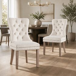 Comfortable Velvet Dining Chairs Set of 2 - Great Value