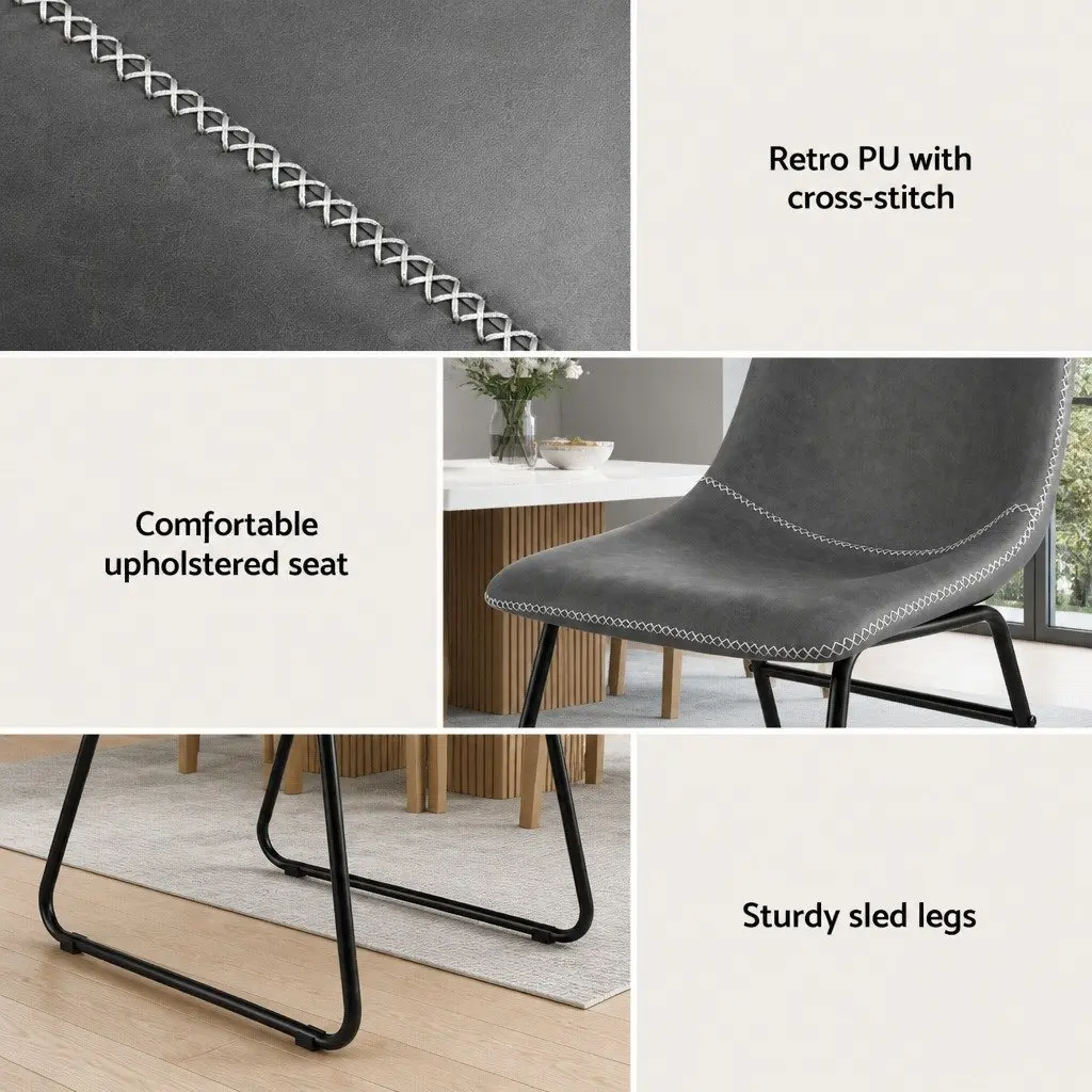 Set of 4 Retro Dining Chairs