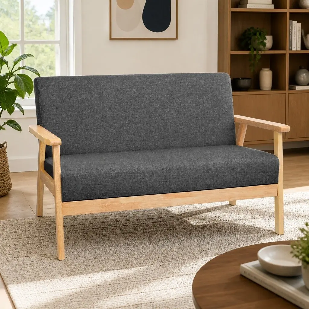 Grey 2-Seater Sofa with Comfort and Style