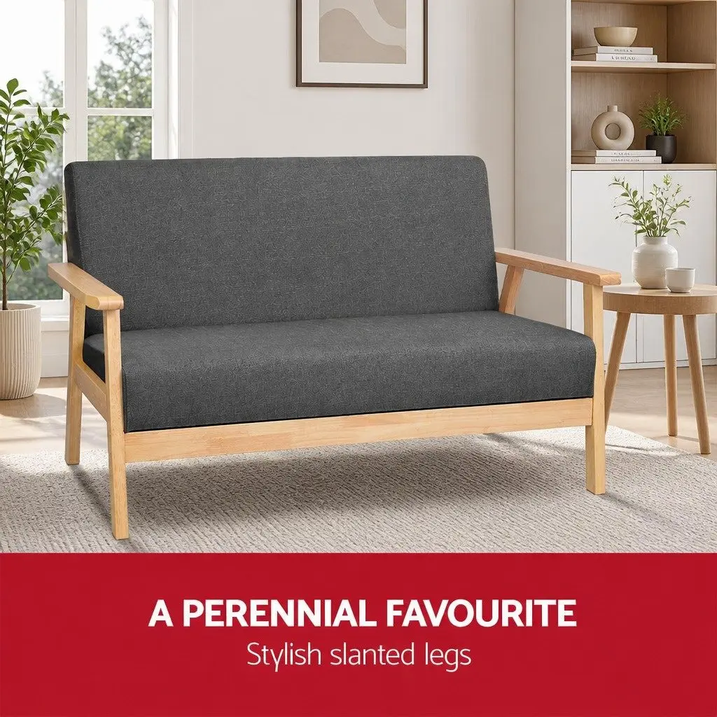 Grey 2-Seater Sofa with Comfort and Style