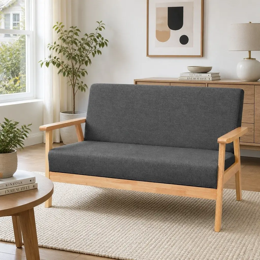 Grey 2-Seater Sofa with Comfort and Style
