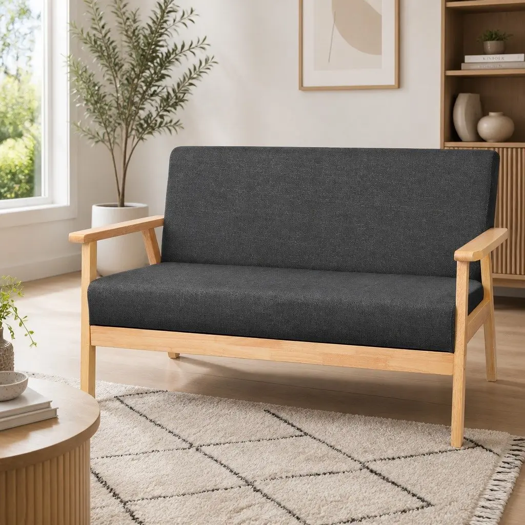 Grey 2-Seater Sofa with Comfort and Style