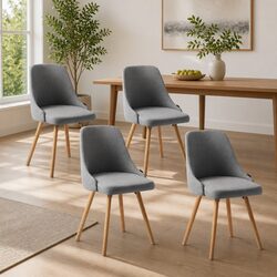 Reliable Grey Fabric Dining Chairs - Set of 4