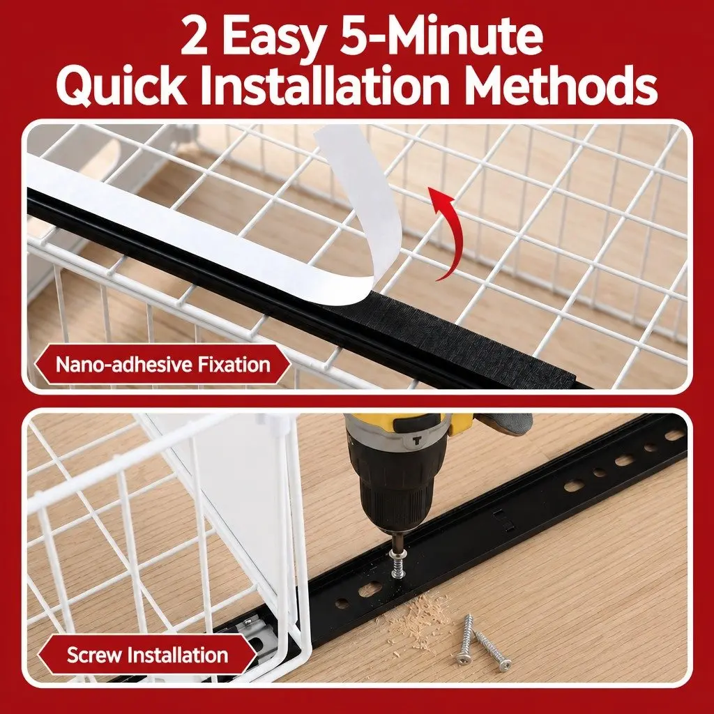 4 Pack Pull Out Drawers for Kitchen Organization