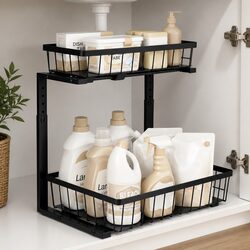 Smart Under Sink Organizer with Adjustable Features