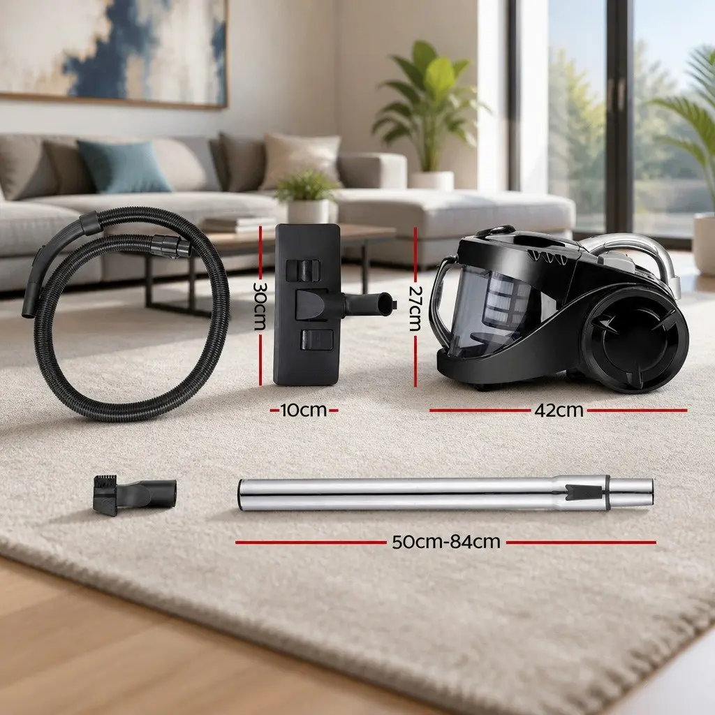 Stick Vacuum Cleaner Black HEPA Filter 2200W Powerful Suction Bagless