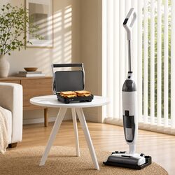 Cordless Vacuum Mop and Panini Maker Combo for Value