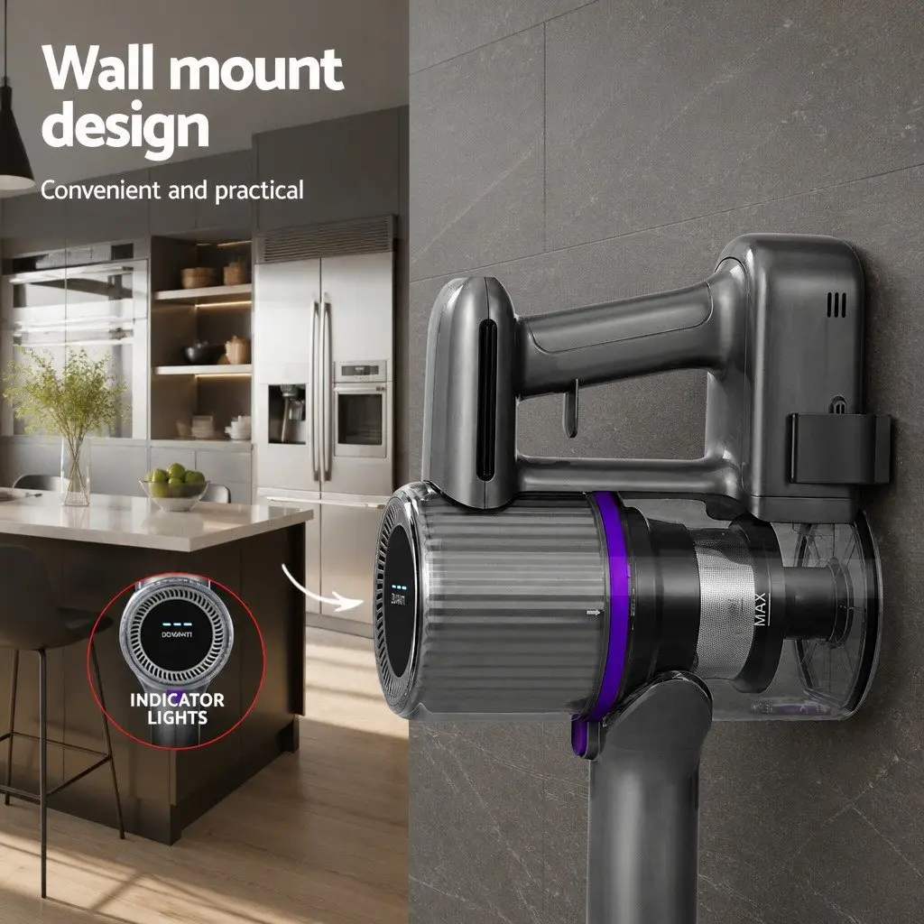 Cordless Stick Vacuum Cleaner Bagless 120W Handheld Purple Lightweight Easy