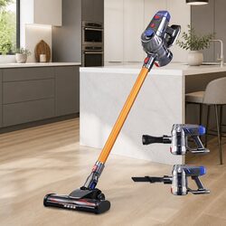Cordless Stick Vacuum Cleaner Bagless Handheld 150W Lightweight Suction Gold