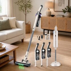 Value-Packed Cordless Vacuum with Auto-Empty Feature and LED Head