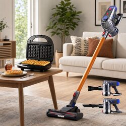 Dependable Cordless Vacuum and Easy-to-Use Sandwich Maker