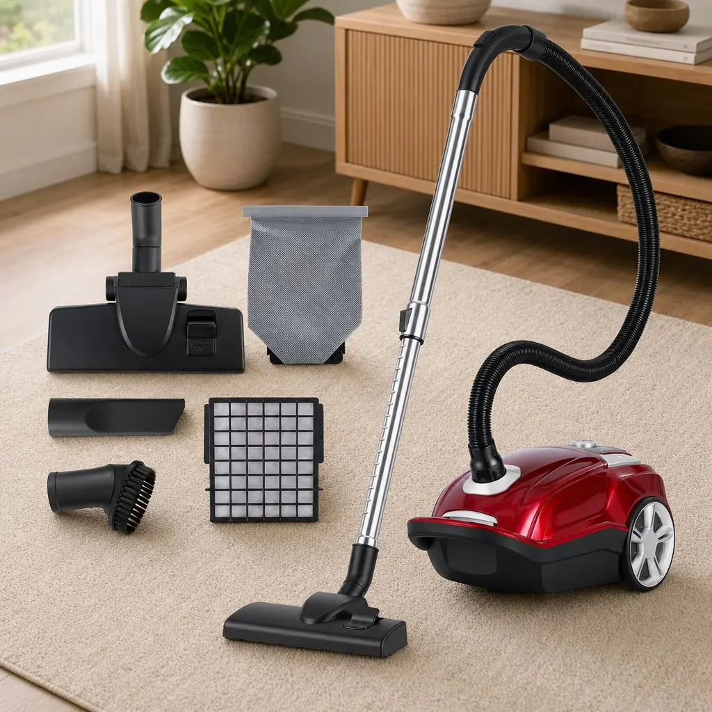 Red Canister Vacuum with 2000W Power