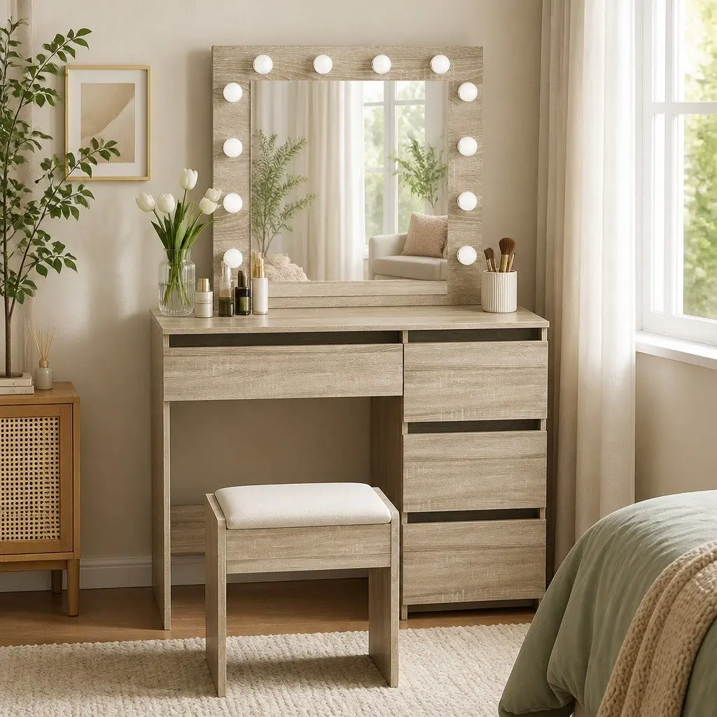 Dressing Table Vanity Set with LED Lighting