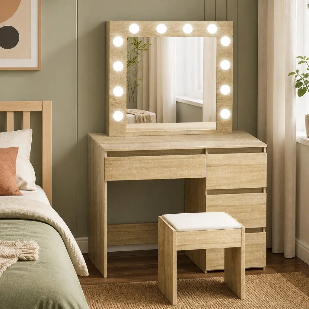 Dressing Table Vanity Set with LED Lighting