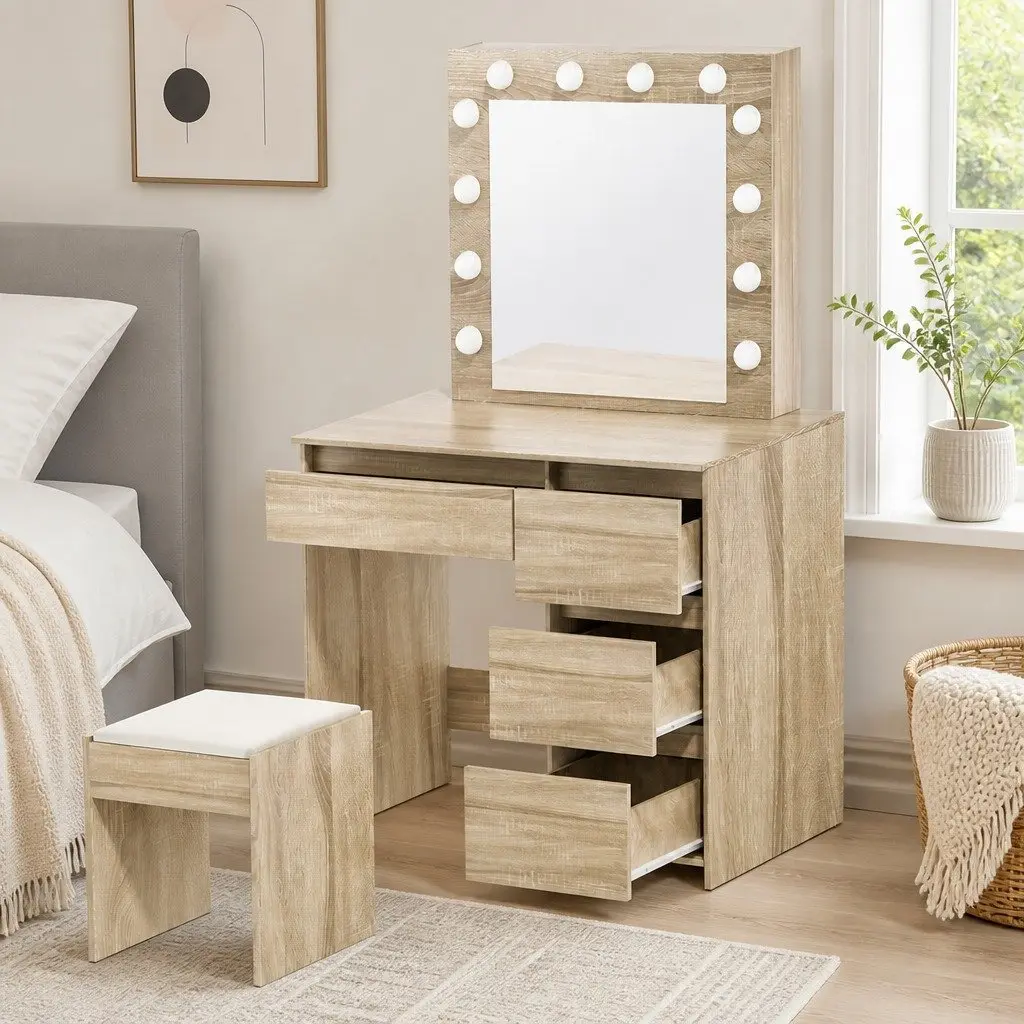 Dressing Table Vanity Set with LED Lighting