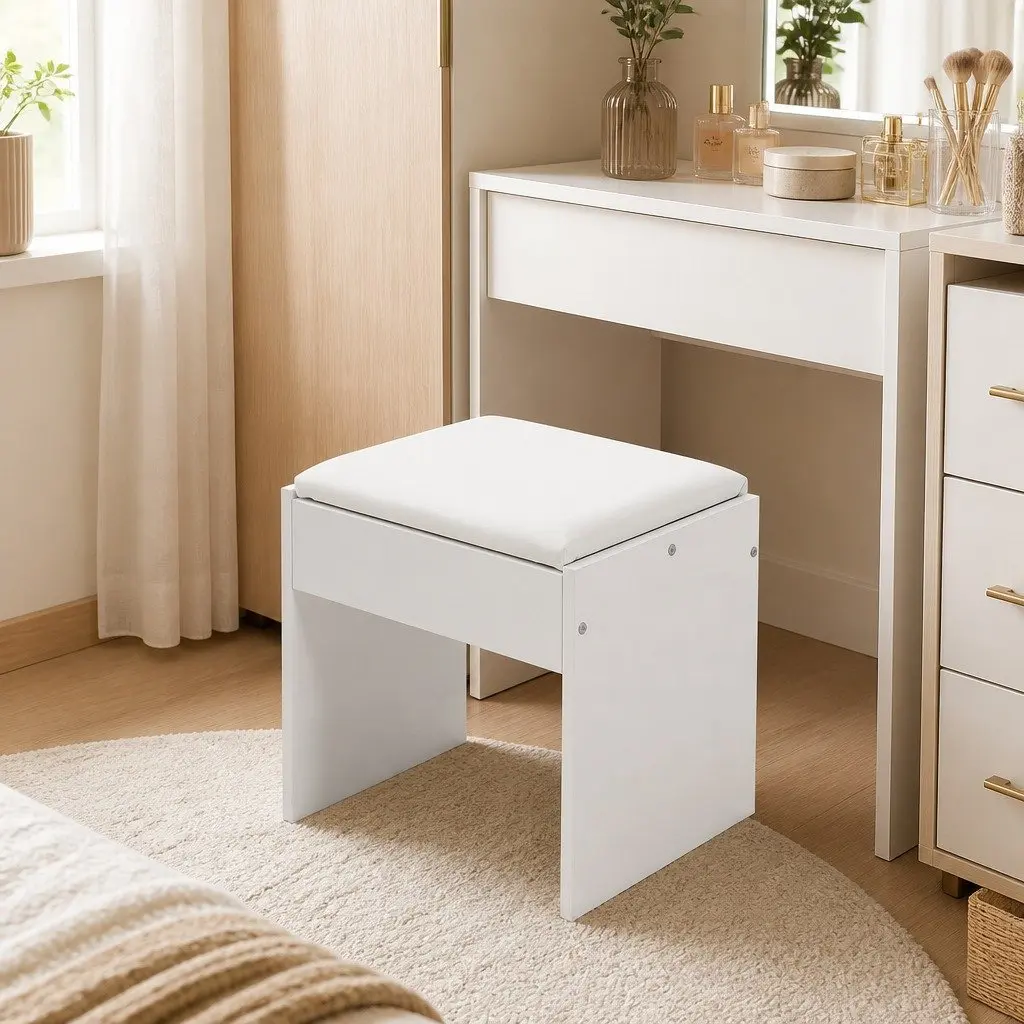 Dressing Table Set with LED Mirror and Drawers