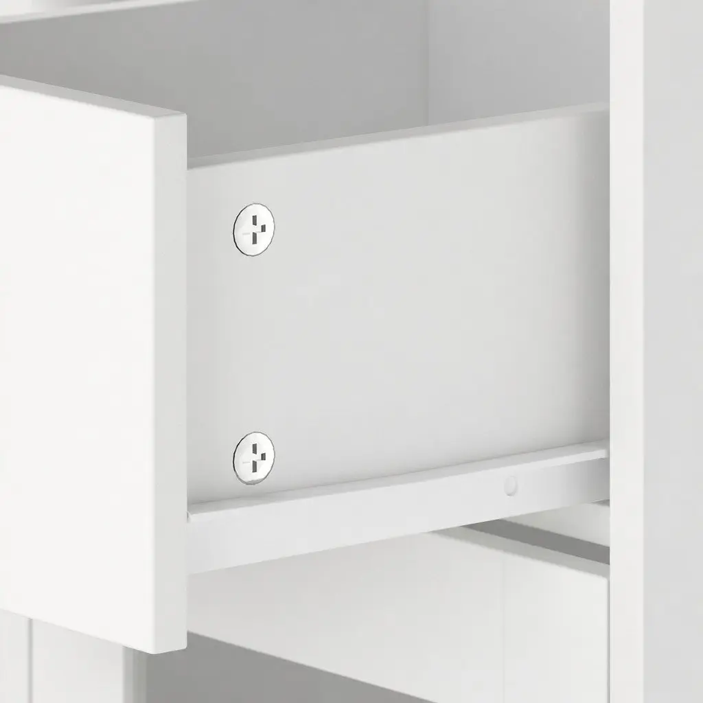 Vanity Desk with LED Lights and Storage Options