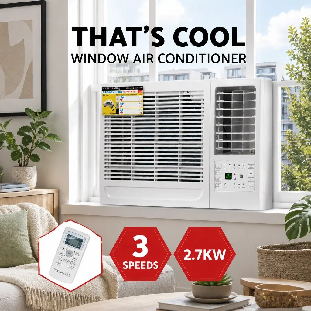 Window Air Conditioner Portable Cooling Unit 2.7kW White