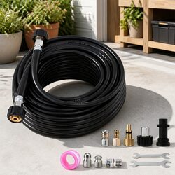 Pressure Washer Sewer Jetting Hose Kit 30M 5800PSI Drain Cleaning Quick Connect