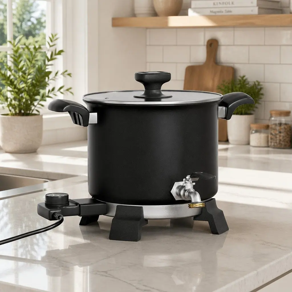Wax Melter Electric Melting Pot 5L Candle Making 1200W Quick Pour Spout Black