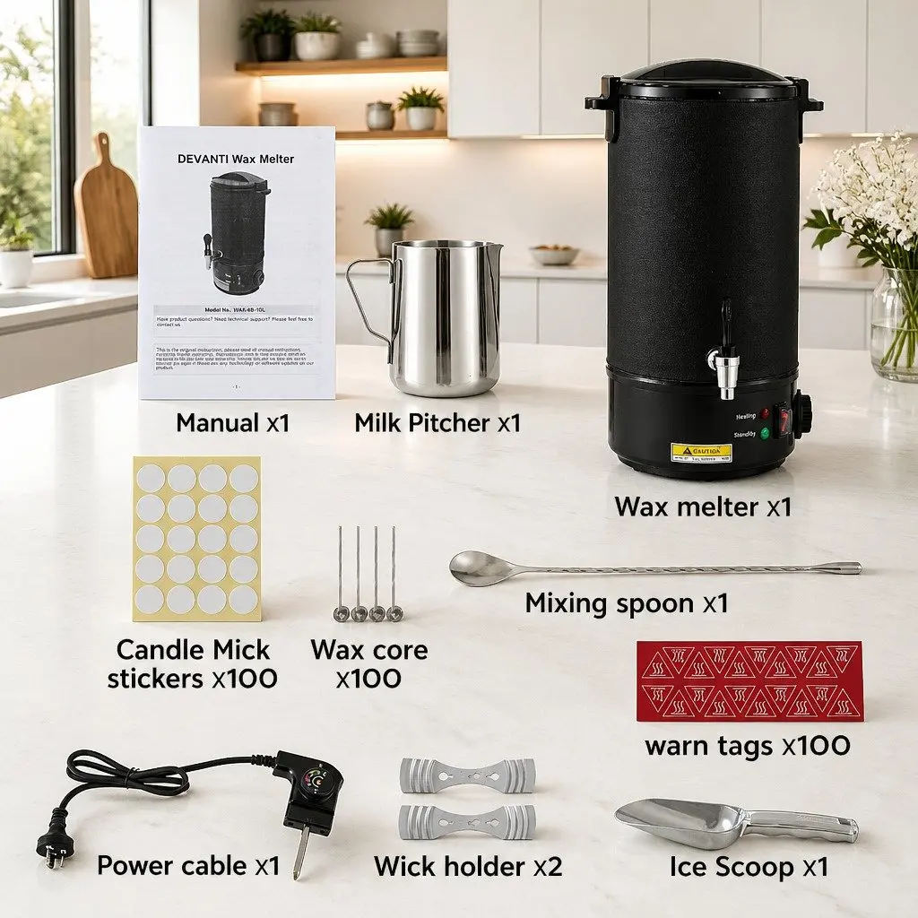 Electric Wax Melter 10L Candle Making Soap Furnace Black