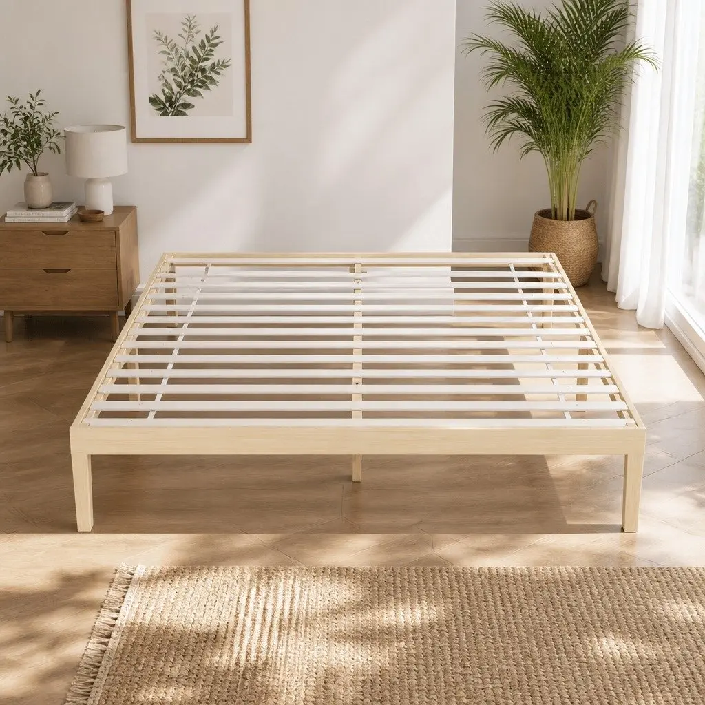 King Size Wooden Bed Frame with Easy Maintenance