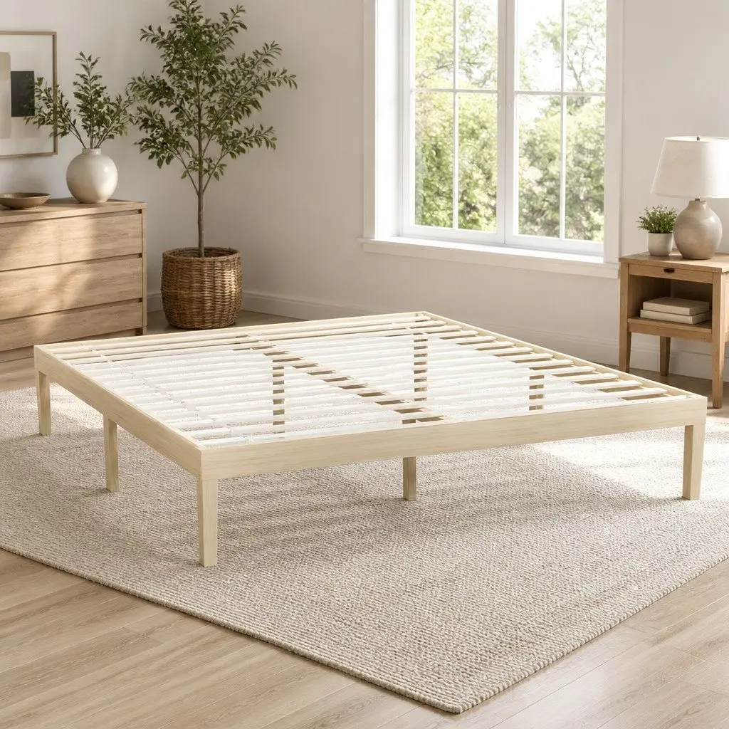 King Size Wooden Bed Frame with Easy Maintenance