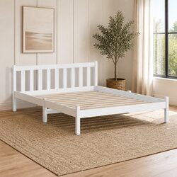 Reliable Wooden Double Bed Frame with Elegant Design