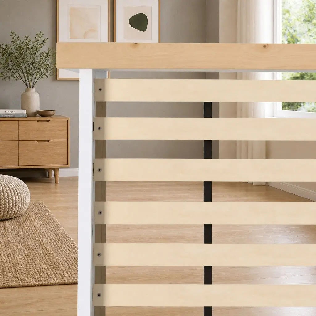 Double Bed Frame Wooden White Australian Standard Size