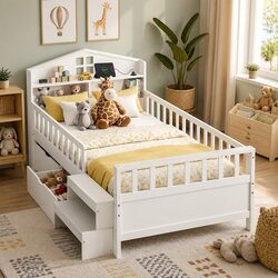 Comforting Single Bed Frame with Smart Features