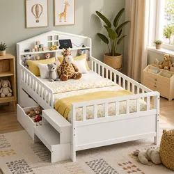Comforting Single Bed Frame with Smart Features