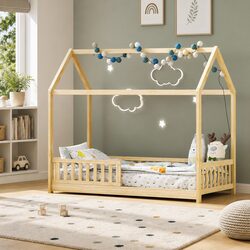 Kids Bed Frame with House Design - Practical & Safe