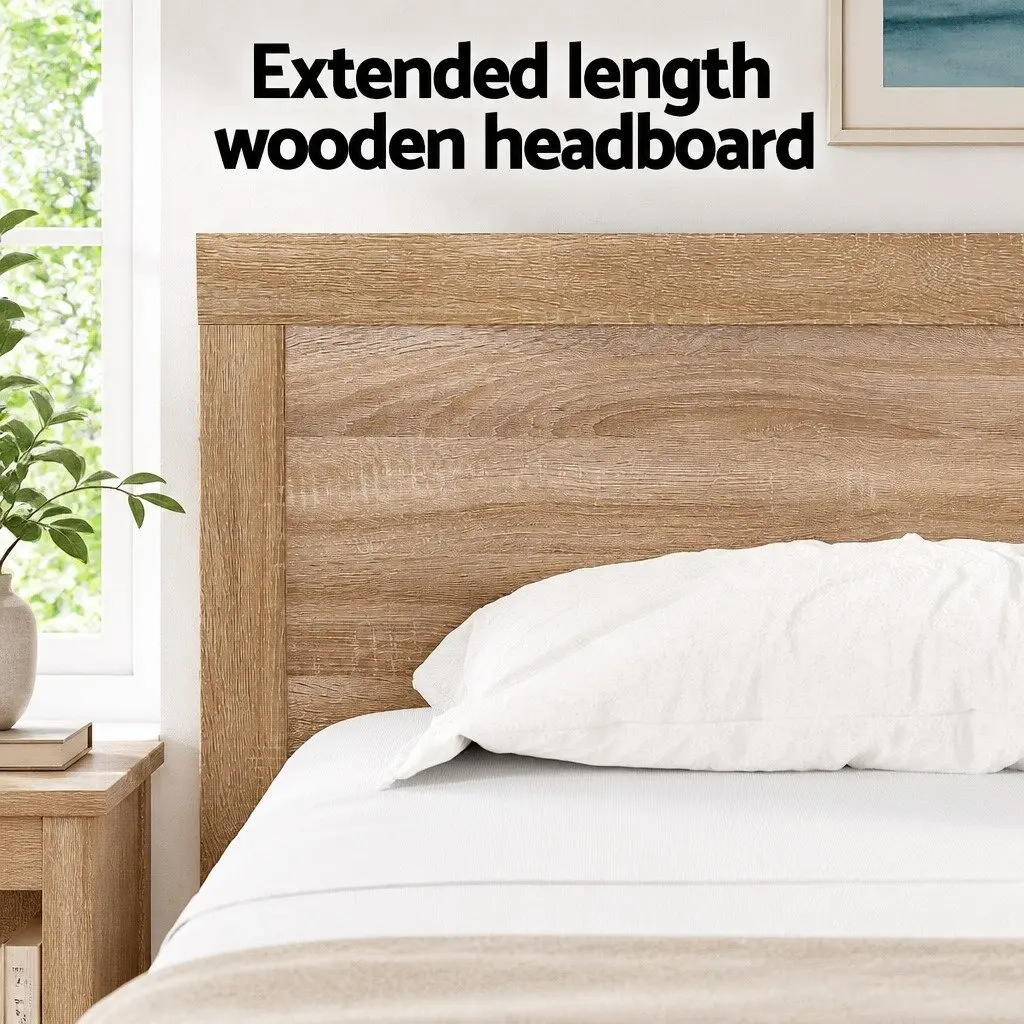 King Single Bed Frame with 2 Storage Drawers